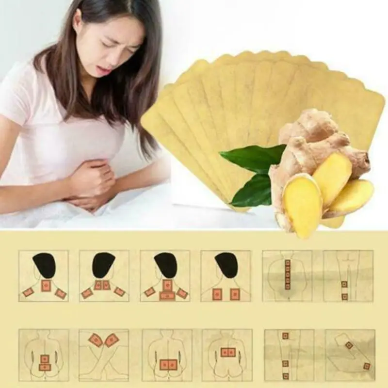 

Foot Patches Herbal Ginger Neck Back Joint Pain Relief Plaster Body Warmer Sticker Self Heating Patches Detox Pad Health Care