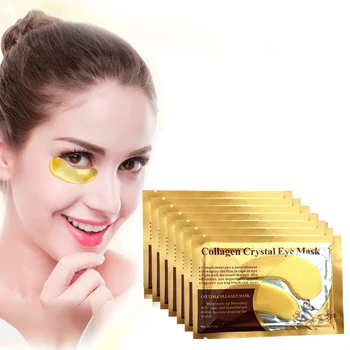 

10 Pcs Gold Collagen Eye Mask Seaweed Green Algae Eye Patches for Anti Age Bag Eye Treatment Dark Circles Skin Care