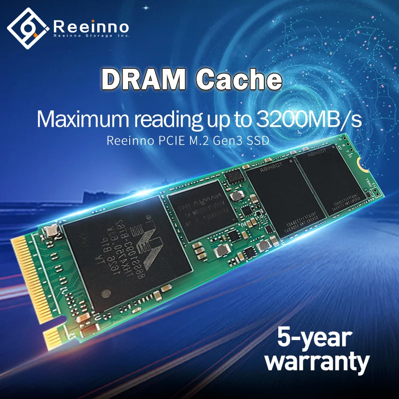 Reeinno M.2 SSD G супер Скорость 8 ГБ/сек. PCIe NVMe 2280 256 г/512 г/1 ТБ Marvell контроллер dram-кэша твердотельный накопитель ноутбука, настольного компьютера