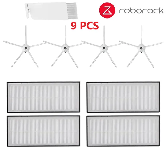 Xiaomi Roborock S70 S7 S7Max T7S T7S Plus Main Brush Hepa Filter Mop Pad Vacuum Cleaner spare Parts Roborock S7 Accessories White 9pcs