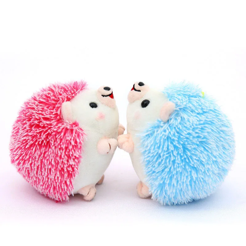 12CM Plush Hedgehog Toys Key Chain Ring Pendant Plush Toy Animal Stuffed Anime Car Fur Gifts for Women Girl Toys Doll M0311 2pcs 11 5 12cm solid wood handle handmade kiss clasp ring shaped purse frame diy wooden bag handles sewing brackets accessories