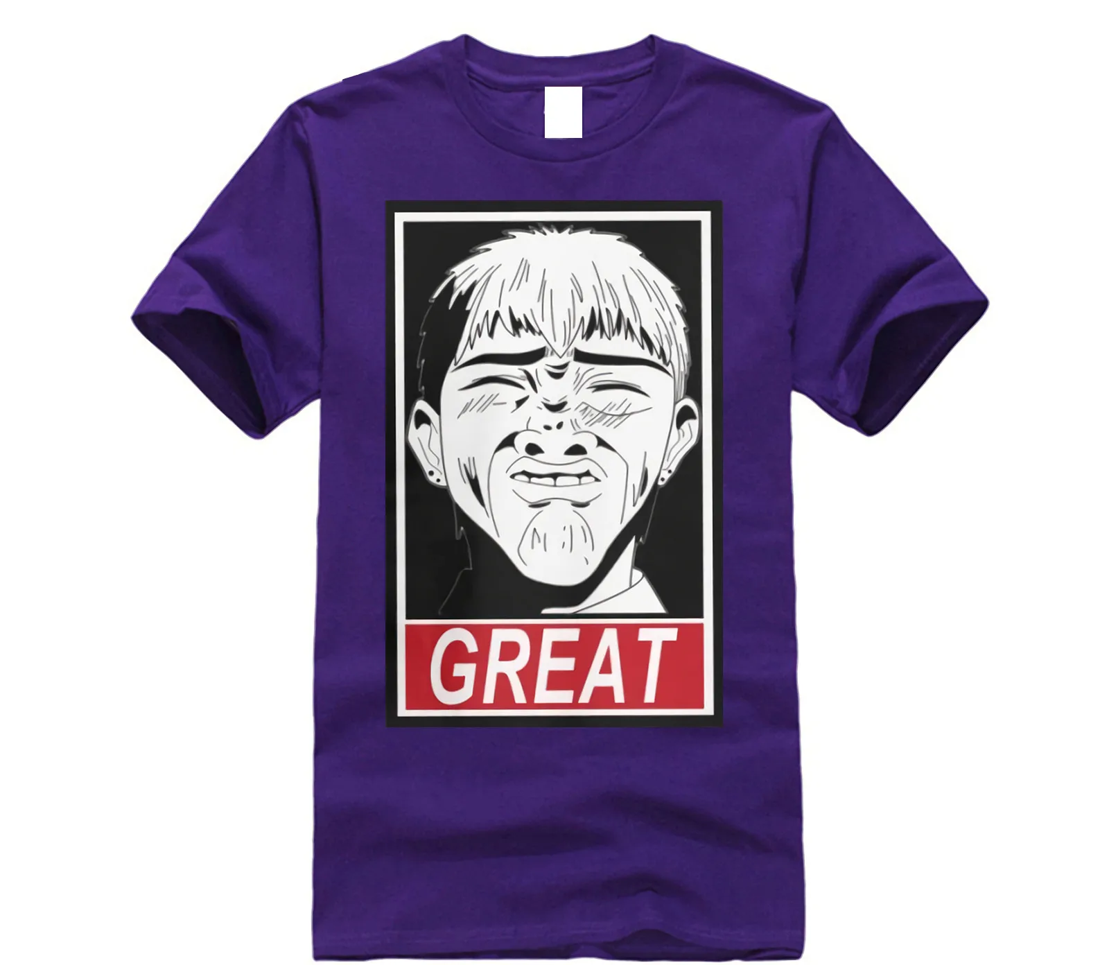 GTO Great Teacher Onizuka отличные очищенные хлопковые футболки Забавные с короткими