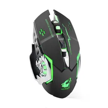 Ratón inalámbrico recargable X8 X7 para juegos, Mouse silencioso retroiluminado con LED USB para PC, ergonómico para ordenador portátil