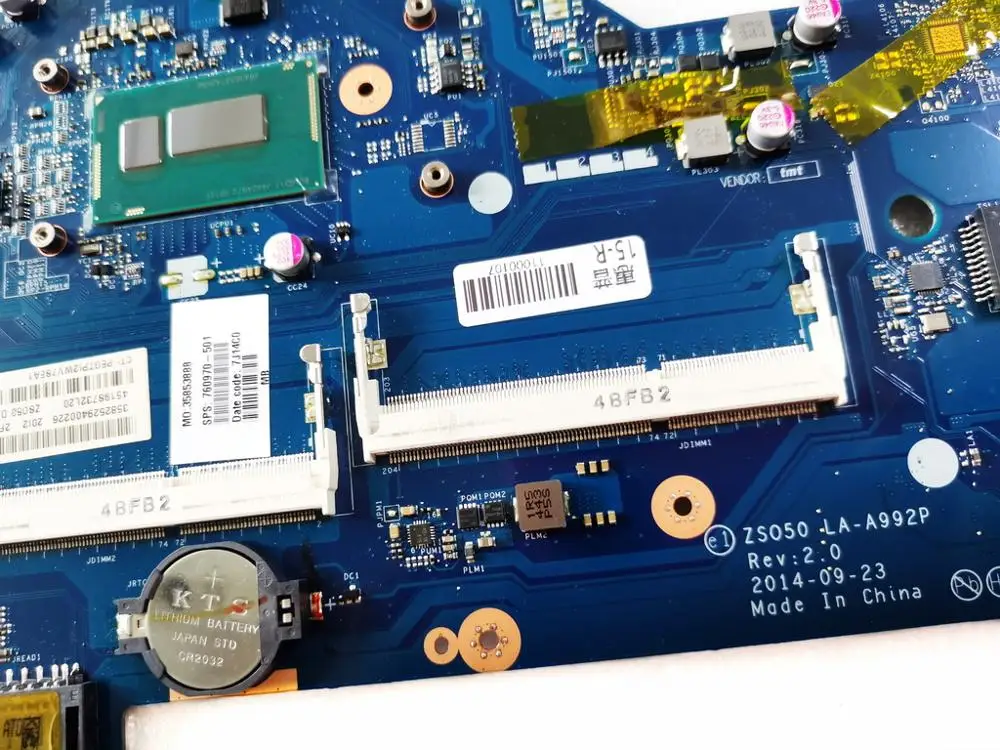 New Original for HP 15-R laptop motherboard 15-R I5-4210U GF820M 2GB ZS050 LA-A992P 760970-501 tested g