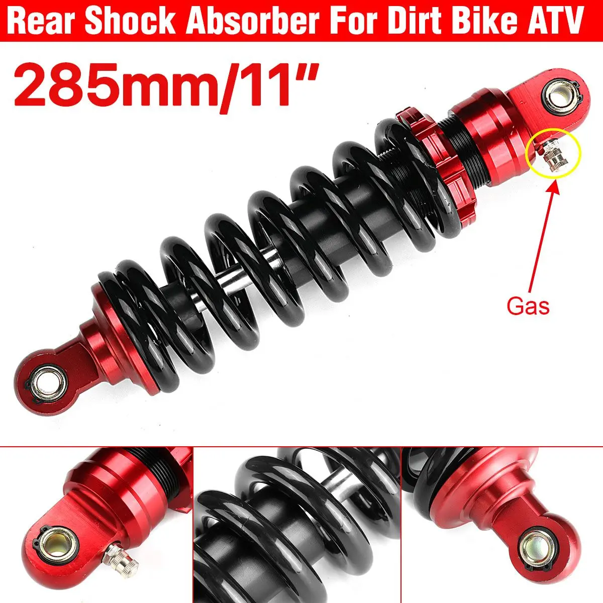 285mm 11" Rear Shock Absorber Suspension Dirt Bike For 50cc-125cc Dirt Bike ATV