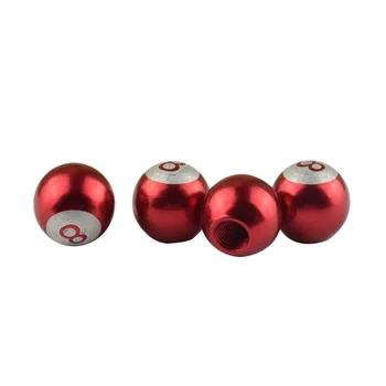 

4PCS/SET Fashionable Design Metal Billiards Ball Style Car Valve Stem Caps Tire Air Covers Caps for Motorcycle Car Truck
