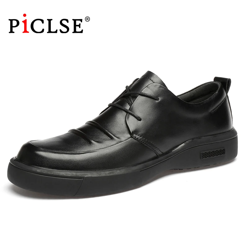 

PICLSE Luxury Brand Genuine Leather Men Shoes Business Casual Leather Shoes Men Flat shoes Comfortable Moccasins Man Loafers