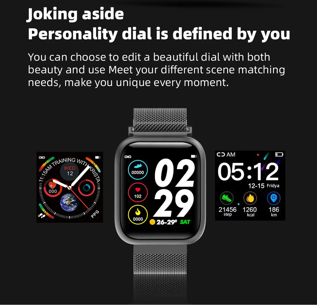 Часы smartband фитнес-браслет умные часы кровяное Кислородное давление для женщин дистанционное управление смарт-браслет для ios android телефонов