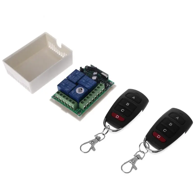 12V 4CH канал Реле Беспроводной RF пульт дистанционного управления переключатель 2
