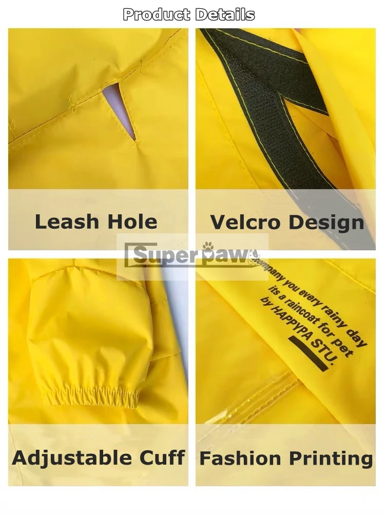 French Bulldog Raincoat Dog Pet Rain Coat Clothes Puppy Waterproof Waterproof Jacket Small Medium Dogs Pug Dropshipping HPC07