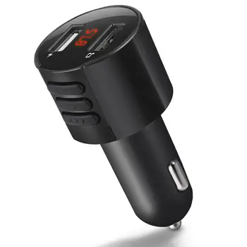 

Bluetooth Car USB Charger FM Transmitter Wireless Radio Adapter MP3 Player 3.4A hands-free calling Music Audio Receiver #611