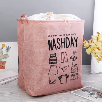 

Water Proof Fabric Lundry Clothing Storage Basket Bathroom Sundry Underwear Children Toy Storage Box Large Capacity