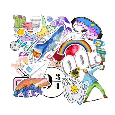 

100PCS 50PCS Stickers Vsco Girl Stickers Fashion Pattern Stickers On Laptop The Fridge Car Decor For Notebook Sticker Pack