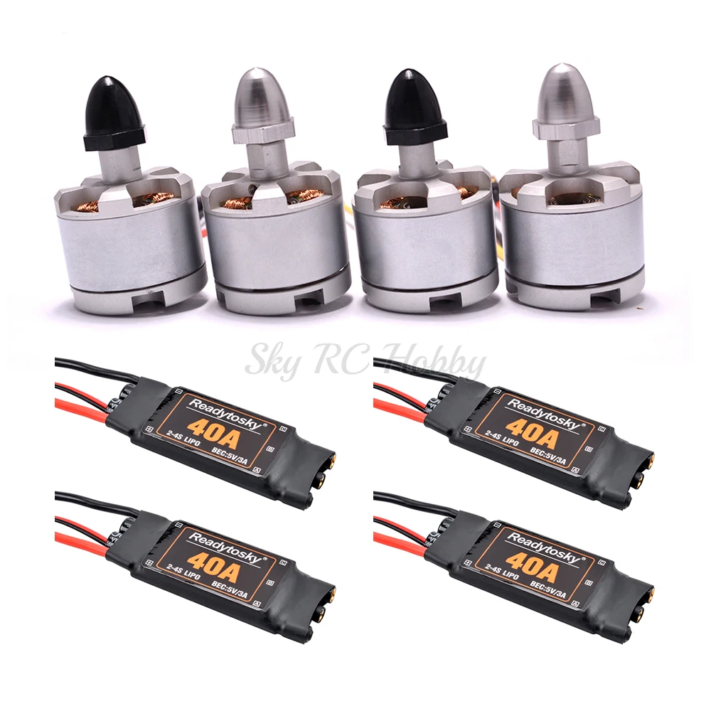 4 шт. 2212 920KV бесщеточный двигатель CW / CCW + 40A 2-4S ESC для радиоуправляемого