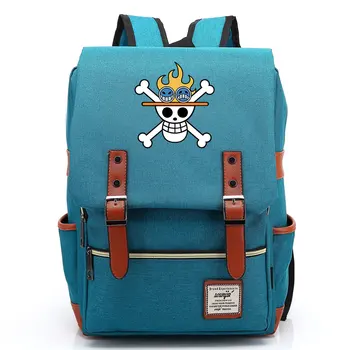 

New Cartoon Anime One Piece Monkey D Luffy Buckle Children School bag Teenagers Student Schoolbags Women Bagpack Men Backpack