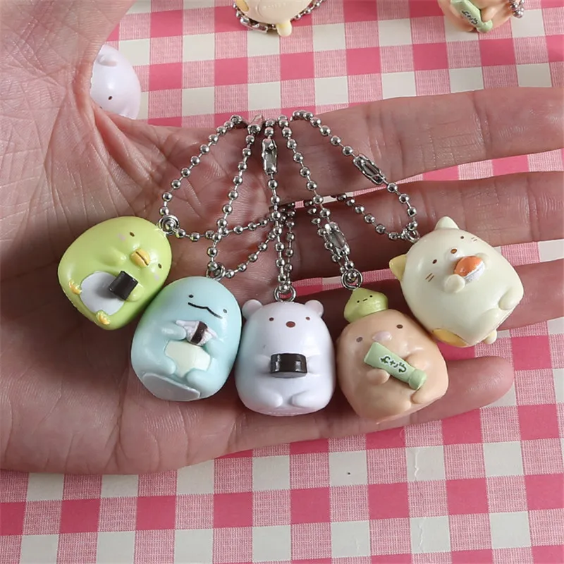 5 шт./компл. Sumikko Gurashi броши в виде ящерицы пингвина белого бусина-медведь брелок подвесные игрушки для подростковых школьницах украшения подвесные игрушки для детей
