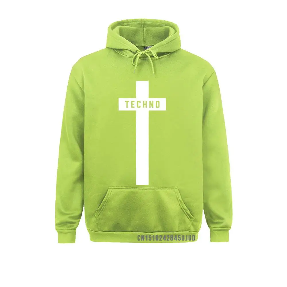 TECHNO CROSS PRINTED Sweatshirt MEN Male Long Sleeve Hooded Costume Hoodie Man Clothing Trend Casual Slim Fit Winter Sweats