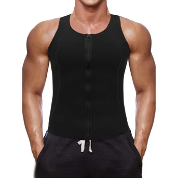 

Mens Fashion Slimming Body Shaper Underwear 2020 New Neoprene Fitness Sweat Shirt Waist Body Building Slim Fit Vest