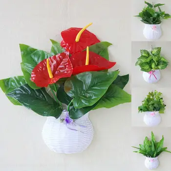 Artificial Bonsai Fake Flower Leaf Plant Home Hanging Wall Party Holiday Decor