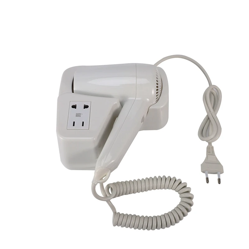 

Hotel Bathroom 1300-Watt Wall-Mounted with Landline Dryer Hair Dryer White EU Plug