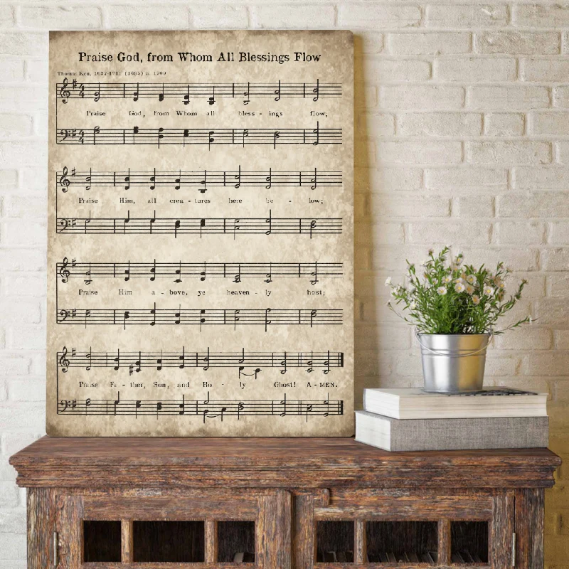 Doxology-Hymn-Vintage-Sheet-Music-Poster-Prints-Antique-Hymn-Farmhouse-Wall-Art-Decor-Praise-God-Quote (2)
