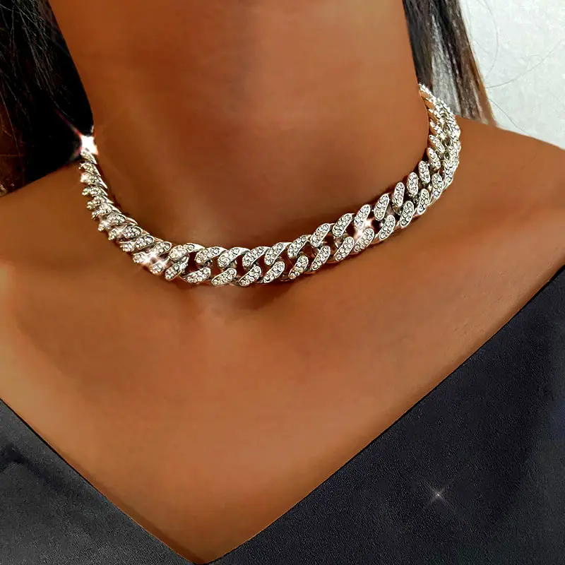12mm Miami Cuban Link Chain Gold Silver 