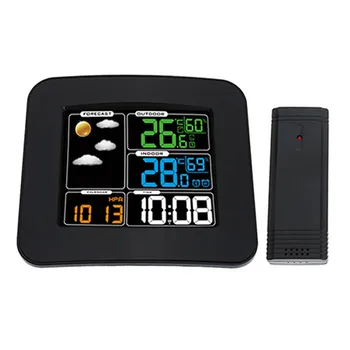 

Digital Color Wireless Weather Station with Clear LCD Humidity Dual Alarms Thermometer --M25