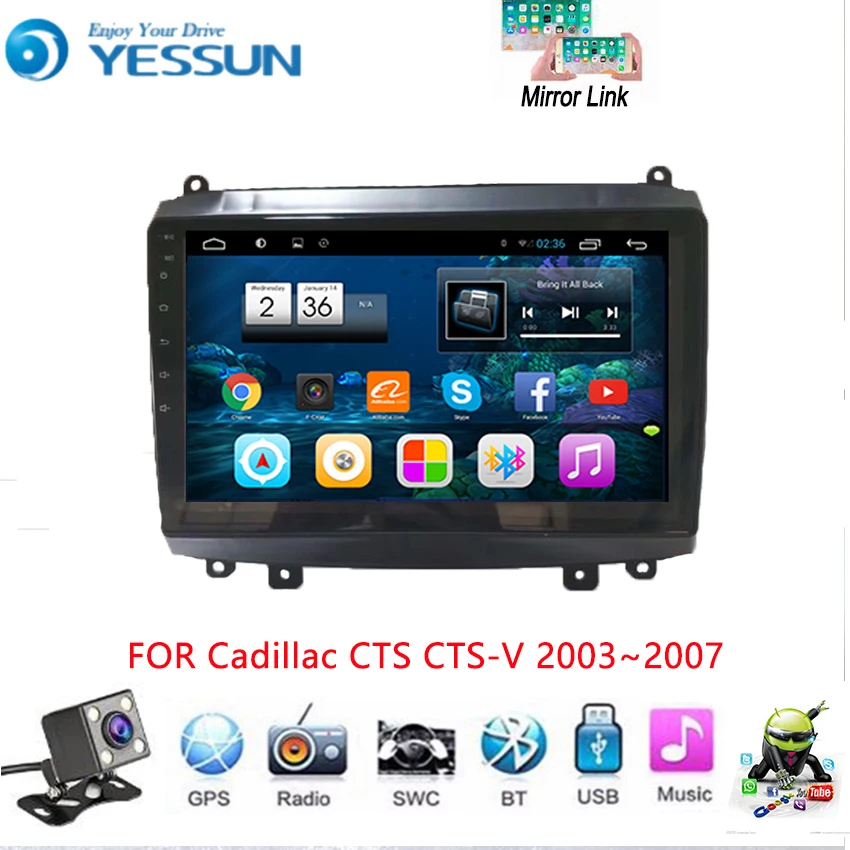 Yessun For Cadillac Cts Ctsv 20032007 Car Android Multimedia Player