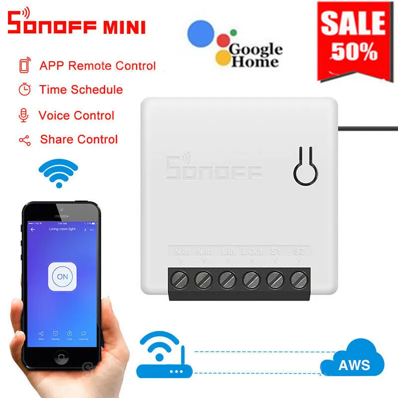  Sonoff MINI DIY APP Smart Remote Control Timer Schedule Voice Power-on Status DIY Mode Two Way Wifi - 4000052718104