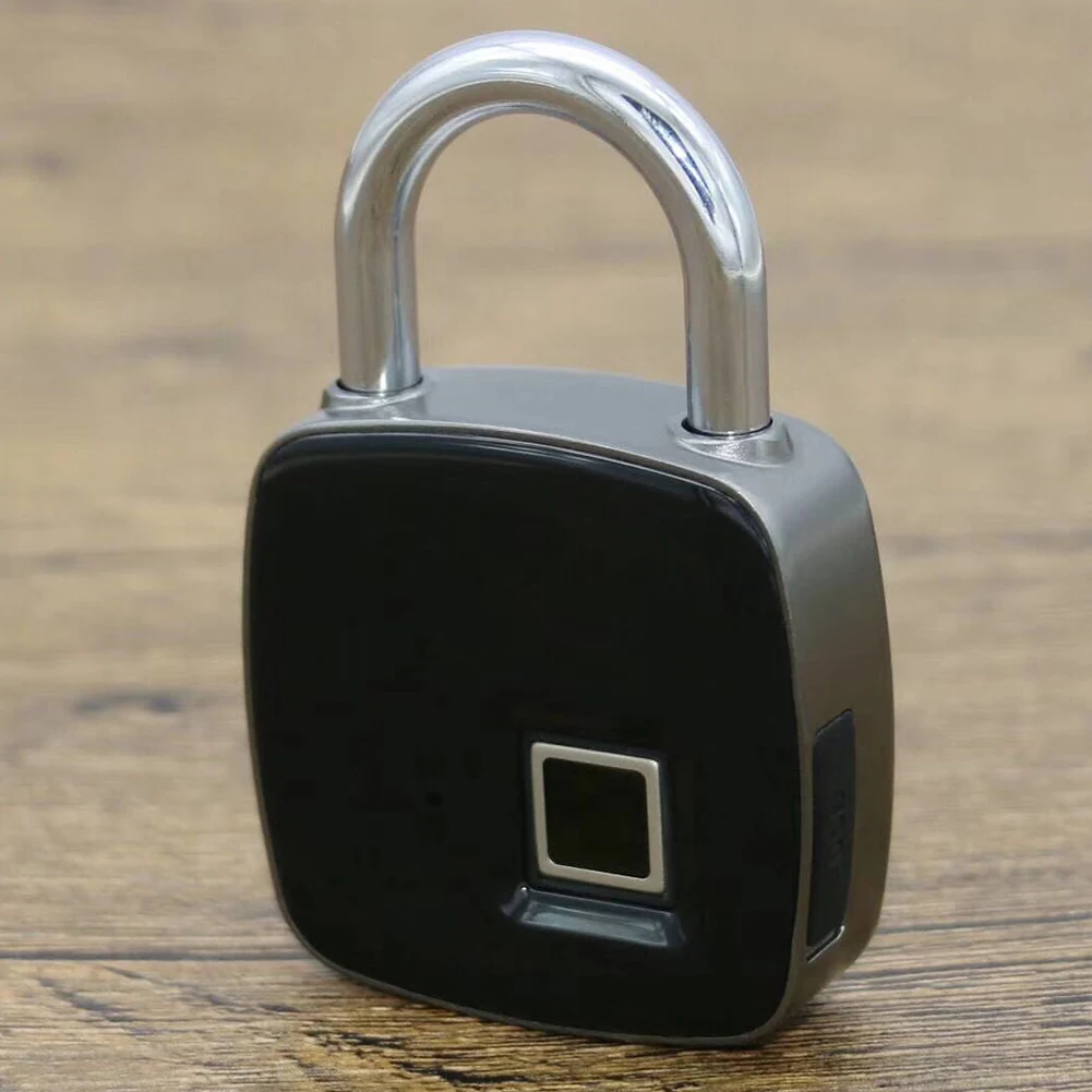 Charging Rechargeable Door Smart USB QR Code Fingerprint Padlock Waterproof Round Lock Safe