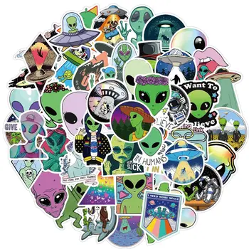 

10/50PCS Outer Space Stickers for kids Alien UFO Astronaut Sticker to Laptop Cup Car Motorcyle Notebook Kids Classic Toy