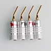 4PCS Banana Plug Nakamichi Gold Plated Speaker Cable Pin Angel Wire Screws Lock Connector For Musical HiFi Audio ► Photo 3/5