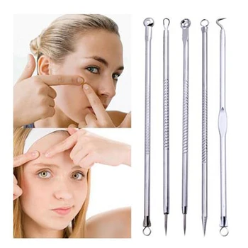 

5 Pcs Nobby Pimple Blemish Comedone Acne Extractor Remover Tool Needles Set