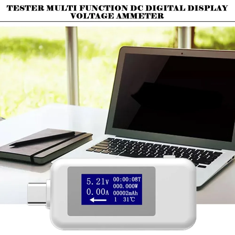 Type-C Tester Multi-Function Dc Digital Voltage And Current Meter Usb Voltage Ammeter Current Meter Detection