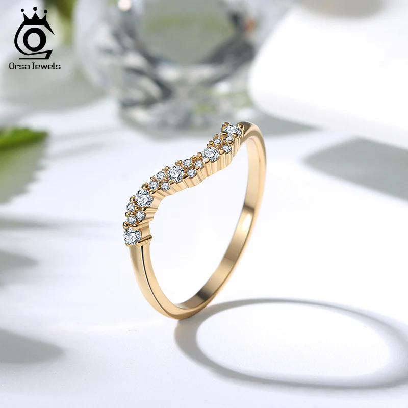 ORSA JEWELS кольцо из стерлингового серебра 925 пробы Золотое необычное дизайнерское