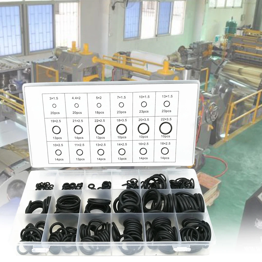 

279 pcs Rubber O-Ring Washer Seals Watertightness Assortment Different Size with Carrying Case 18 Sizes Plumbing Gaskets