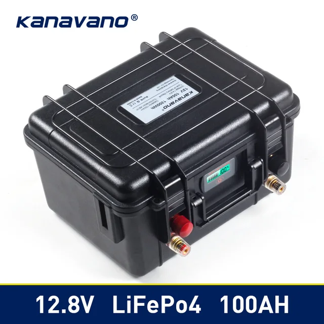 US $412.16 12v 100Ah Deep Cycle Lifepo4 Lithium Iron Phosphate battery pack BMS Builtin for Golf cart EV RV S