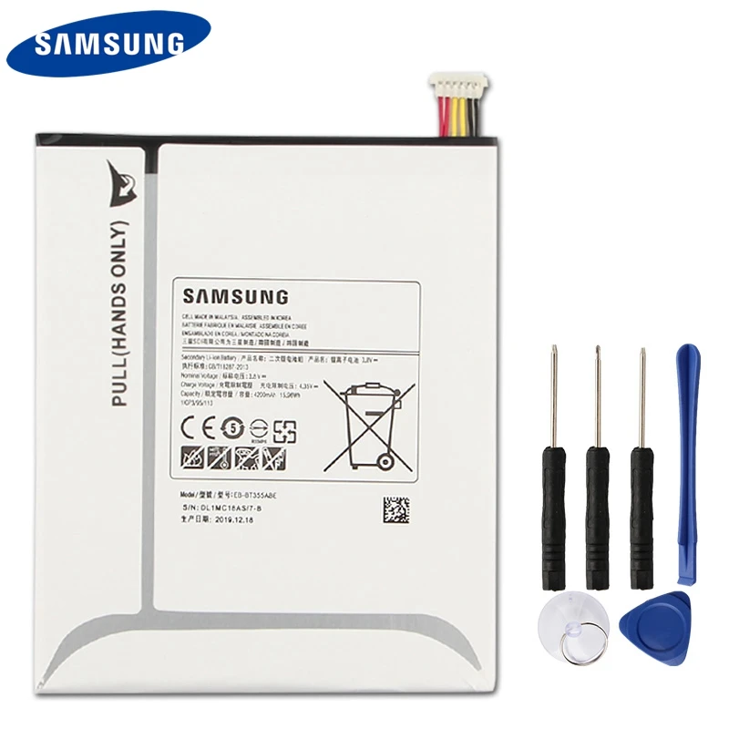 Оригинальный аккумулятор для планшета EB-BT355ABE кожаный чехол Samsung GALAXY Tab A 8 0 T355C Tab5
