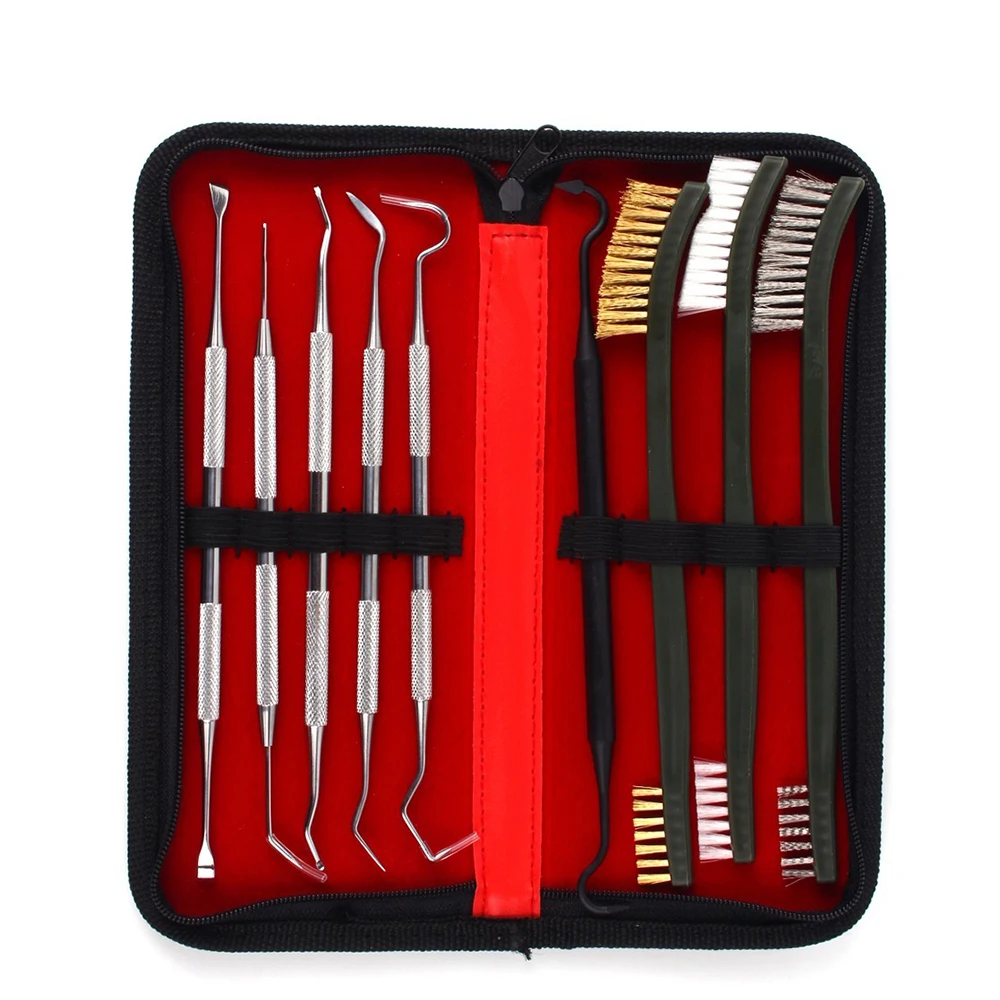 

Hunting Weapon Cleaning Kit Tactical Gun Brush Set Brass Steel Nylon Brush Handgun Stainless Steel Nylon Pick Pistol