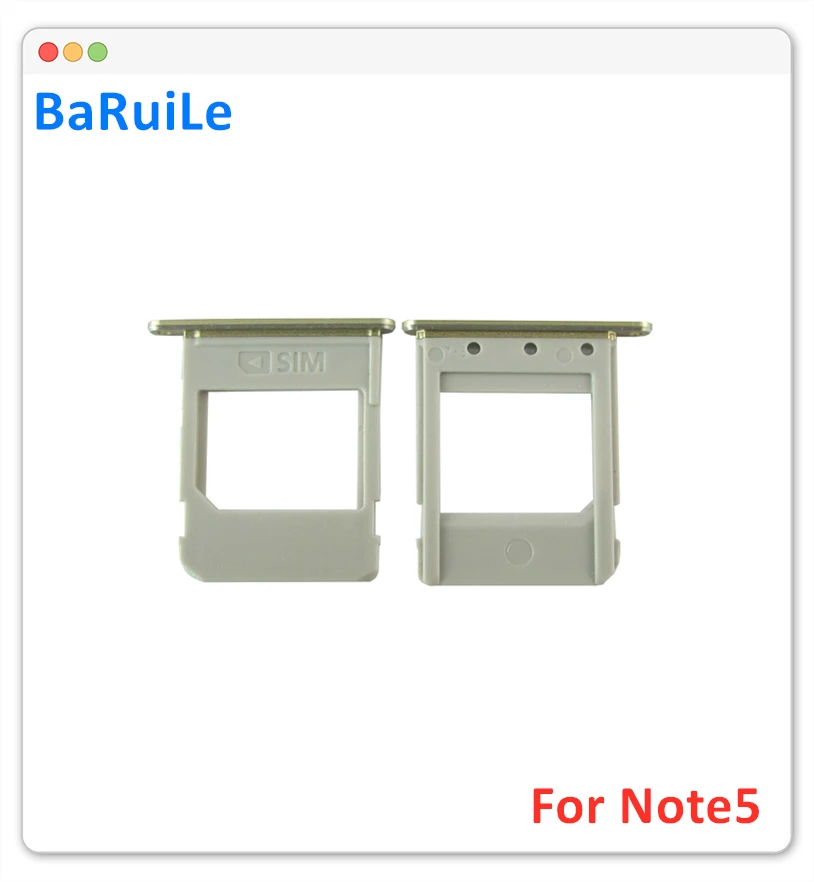 BaRuiLe 10 шт. sim-карты лоток держатель Слот для samsung Galaxy Note 5 N920 один/Dual SIM адаптер лотка