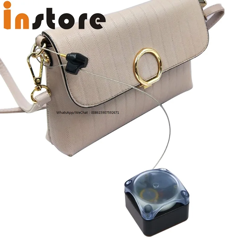 10 Pcs Retractable Steel Cable Alarm Pull Box Telescopic Security Wire For Shopping Mall Bag Shoes Hats Multi-Function Anti-Lost