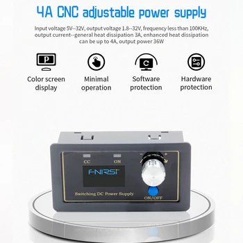 

CNC DC DC Buck Boost Converter CC CV 4A Adjustable Step Down Up Regulated Power Module for Solar Battery Charging