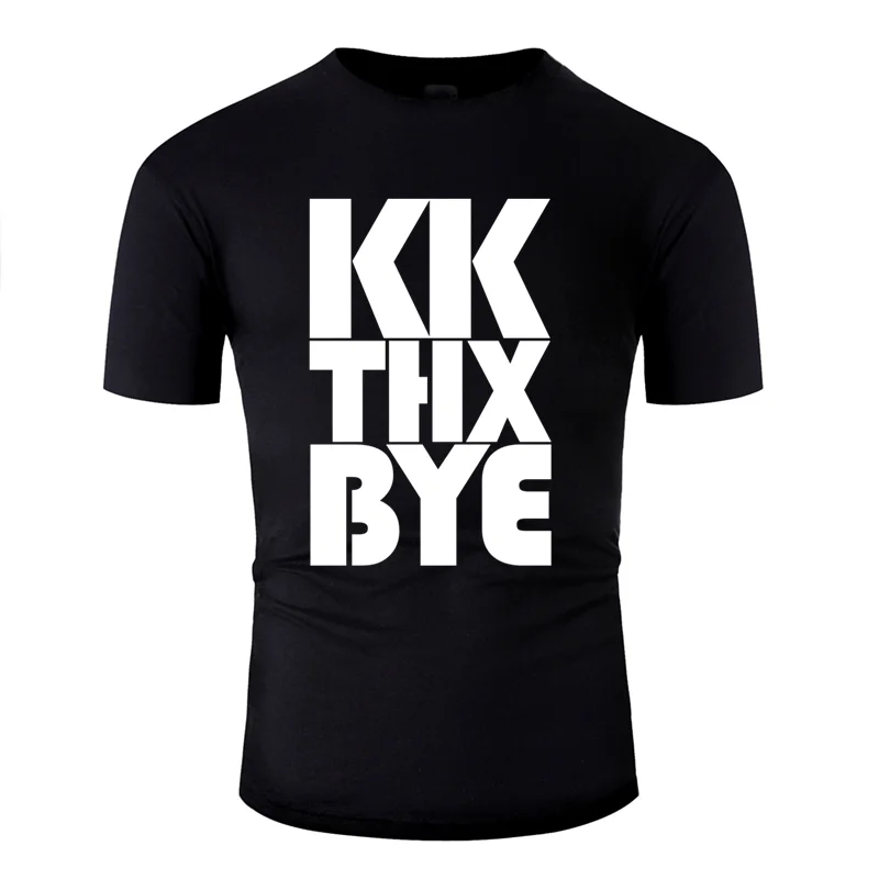Модная дышащая футболка kkthxbye meme для мужчин уникальная однотонная мужская футболка Юмористическая футболка для фитнеса