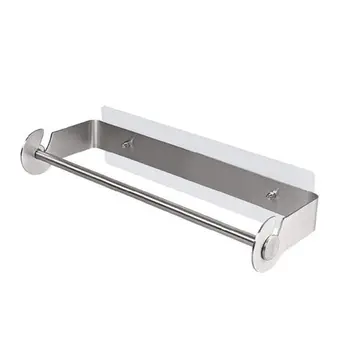 

No Drilling Roll Paper Holder Under Cabinet Stainless Steel Towel Tissue Rack for Home Kitchen Bathroom Use