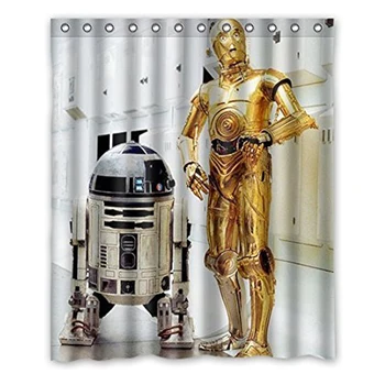 

Robot Shower Curtain Waterproof Fabric Curtain Movie Poster Polyester Bathroom Curtain Set For Home Decor