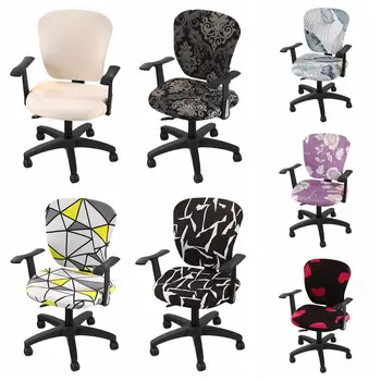 

Spandex Computer Chair Cover Elastic Fabric Slipcover Arm Chair Seat Cover Computer Seat Cover Removeable Housse De Chaise