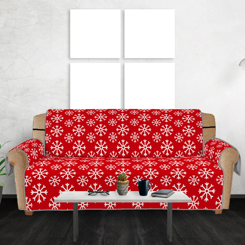 Счастливого Рождества мебель чехлы на сиденья протектор чехол Санта Клаус печатных диван Чехлы 1/2/3 сидения, цена производителя для Гостиная - Цвет: O