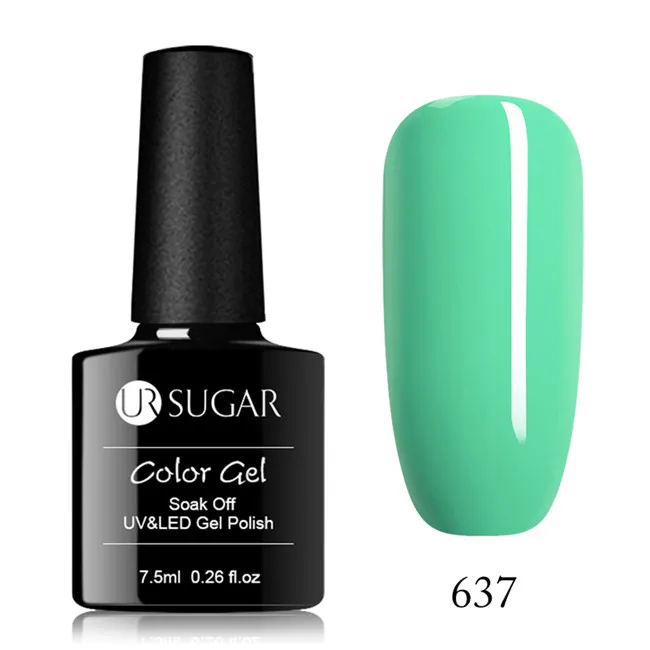 Ur Sugar замачиваемый УФ-гель для ногтей 112 цветов Гель-лак для нейл-арта лак для рисования Гель праймер для ногтей гель лак 7,5 мл - Цвет: Color 637