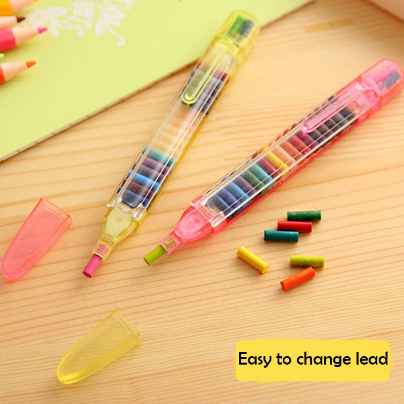 Colored Crayons Color Pencils 1 Pcs 20 Colors For Kids Drawing Gift School Stationery