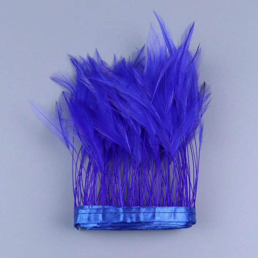 JB0502008 royal blue chicken necklace feather trims 1